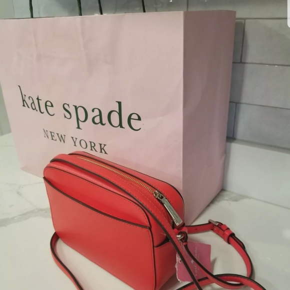 NWT! Kate Spade Gazpacho Red/Orange Mini Camera Crossbody Bag - Picture 9 of 14
